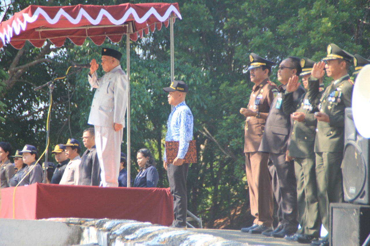 Pejabat Utama Polres Belu Hadiri Peringatan Hari Pahlawan di Kantor Pemda Belu