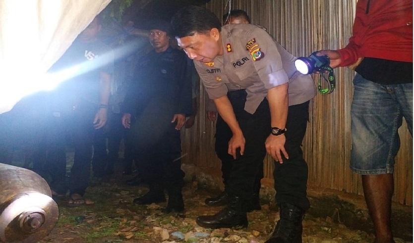 Kapolres Belu Tinjau Lokasi Penemuan Bom Aktif Peninggalan Jaman Perang