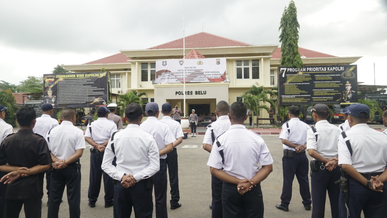 Polres Belu Gelar Upacara Hari Jadi Satuan Pengamanan ke 39