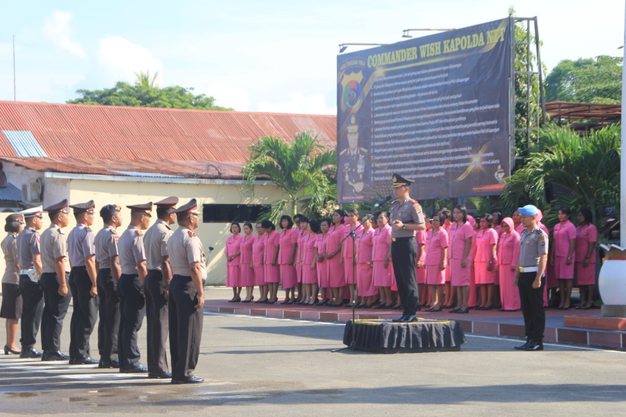 Tutup Tahun 2019, Kapolres Belu Pimpin Upacara Korps Raport dan Kenaikan Pangkat Bintara Polri