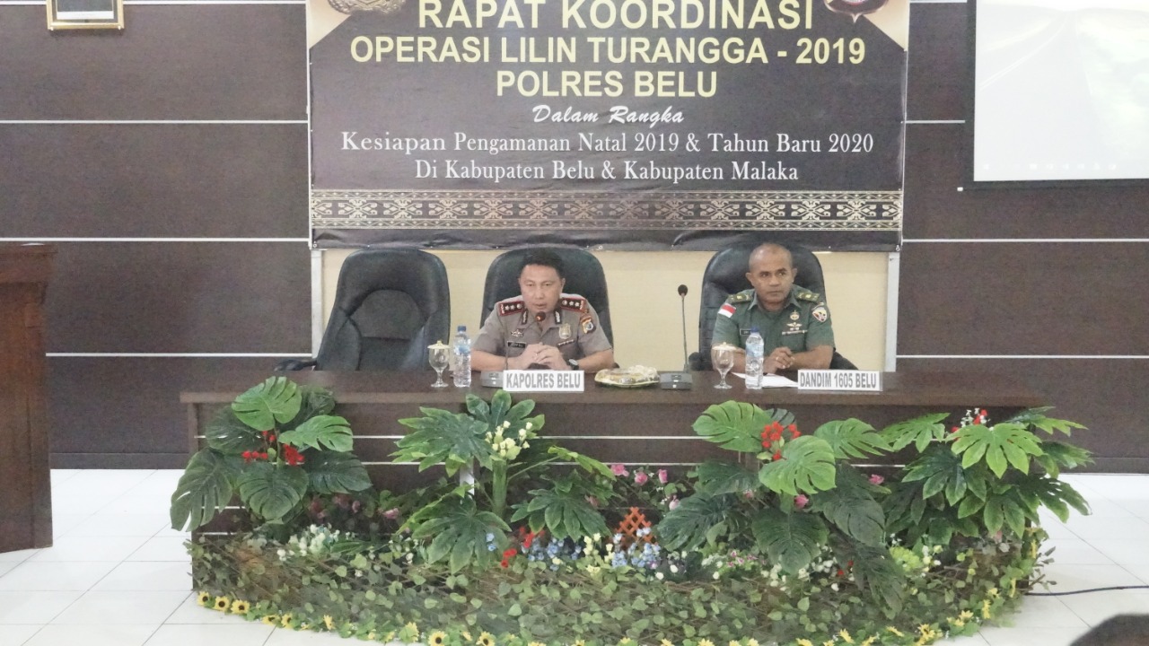 Jelang Pengamanan Natal dan Tahun Baru 2020, Polres Belu Gelar Rakor Lintas Sektoral