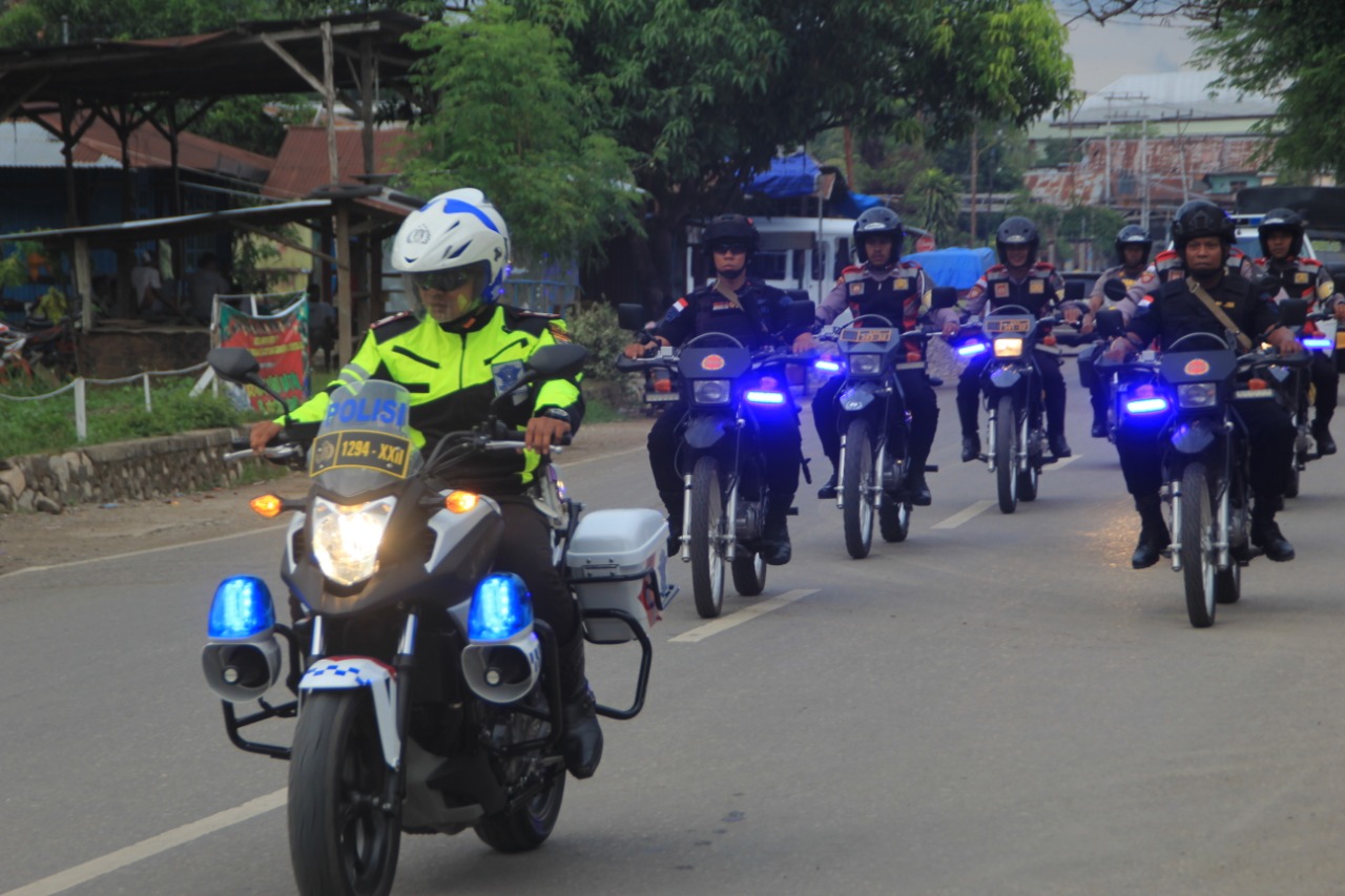 Polres Belu dan Instansi Terkait, Gelar Patroli Skala Besar Jelang Perayaan Malam Tahun Baru 2020