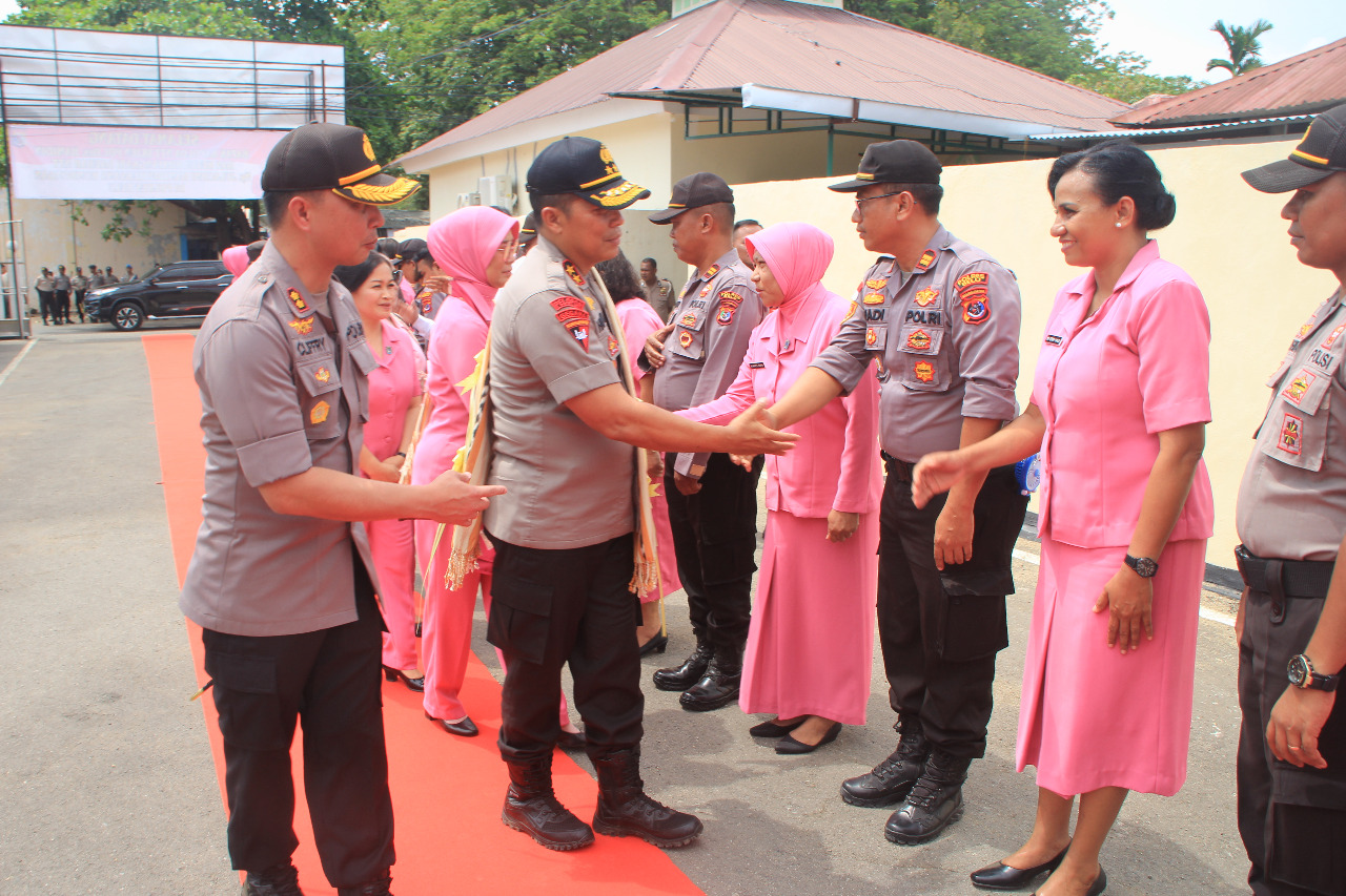 Polres Belu Sambut Kunjungan Kerja Perdana Kapolda NTT dan Ketua Bhayangkari Daerah NTT