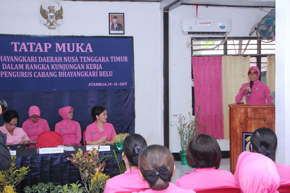 Tatap Muka Perdana, Ini Arahan Ketua Bhayangkari Daerah NTT kepada Bhayangkari Cabang Belu