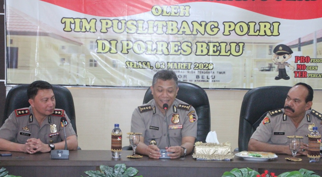 Upaya Peningkatan Mutu dan Standarisasi Pakaian Dinas Harian, Puslitbang Polri Lakukan Penelitian di Polres Belu