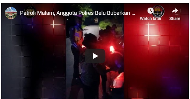 Video, Anggota Polres Belu Bubarkan Warga untuk Mencegah Penyebaran Virus Covid-19