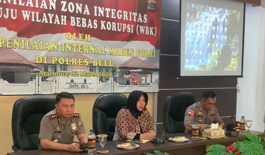 Diusulkan Meraih Predikat WBK Tahun 2020, Polres Belu dan TTU Dinilai TPI Mabes Polri
