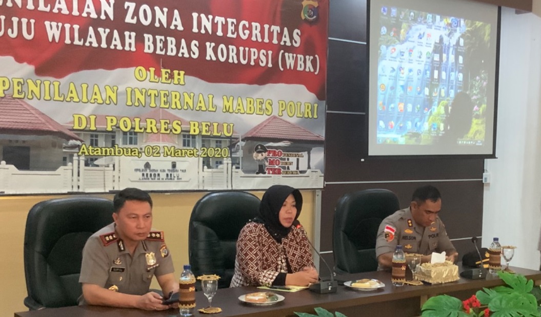 Diusulkan Meraih Predikat WBK Tahun 2020, Polres Belu dan TTU Dinilai TPI Mabes Polri