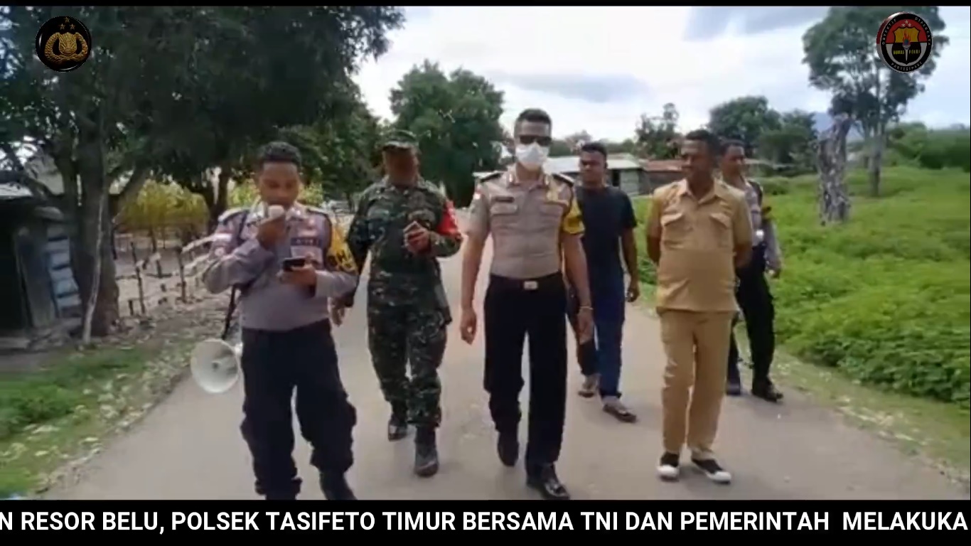 Turun ke Desa, Aparat Polsek Tasifeto Timur Imbau Warga Waspadai Virus Corona