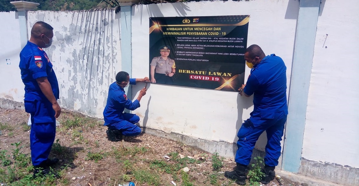 Sat Polairud Polres Belu Pasang Spanduk Imbauan 