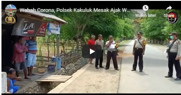 Video, Polsek Kakuluk Mesak Ajak Warga Tahan Mudik dan Bepergian ke Luar Kota