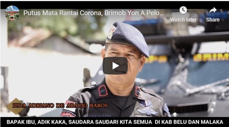 Putus Mata Rantai Corona, Brimob Yon A Pelopor Belu Imbau Warga Tapal Batas